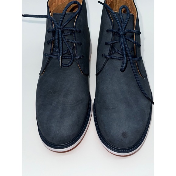 SWIMS Chukka Boots Ankle Casual Comfort Navy Blue Orange Accent‎ Mens Size 7 main image 3